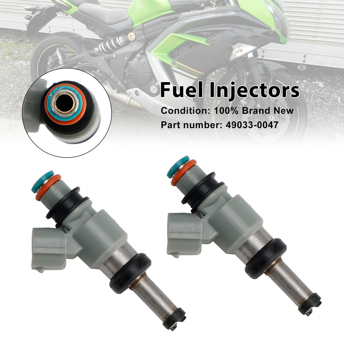 Kawasaki Ninja 400 2018-2024 Eliminator Z500 NINJA 500 2PCS 49033-0047 Fuel Injectors