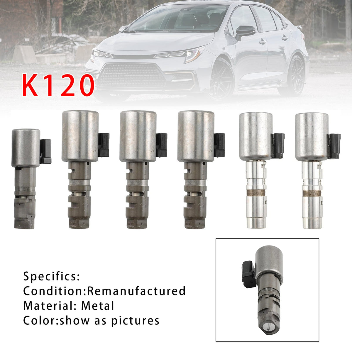 6PCS K120 Transmission Solenoid Kit For Toyota Corolla SE 2021
