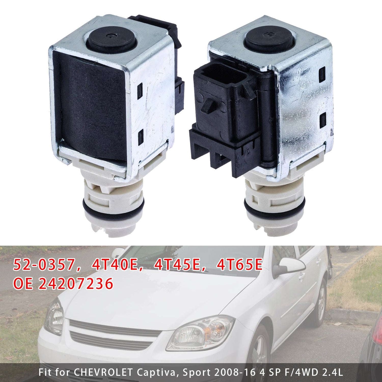 4T40E 4T45E 4T65E Transmission Shift Solenoid Set 52-0357 (OE 24207236)