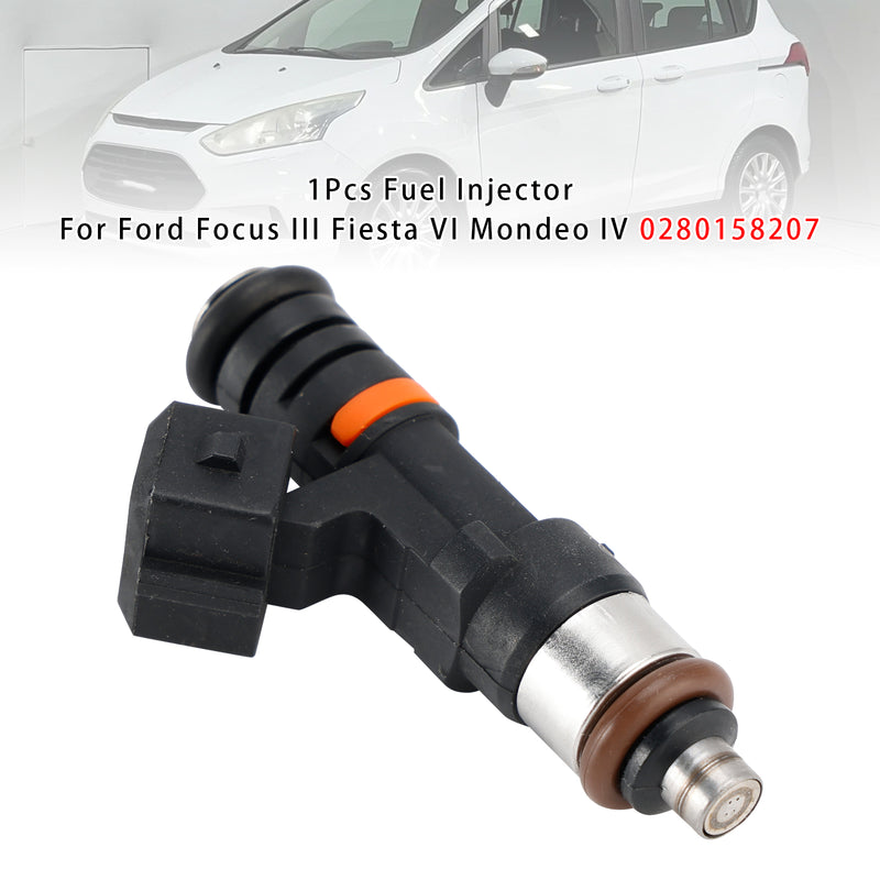 Ford Focus III Fiesta VI Mondeo IV 0280158207 1PCS Fuel Injector