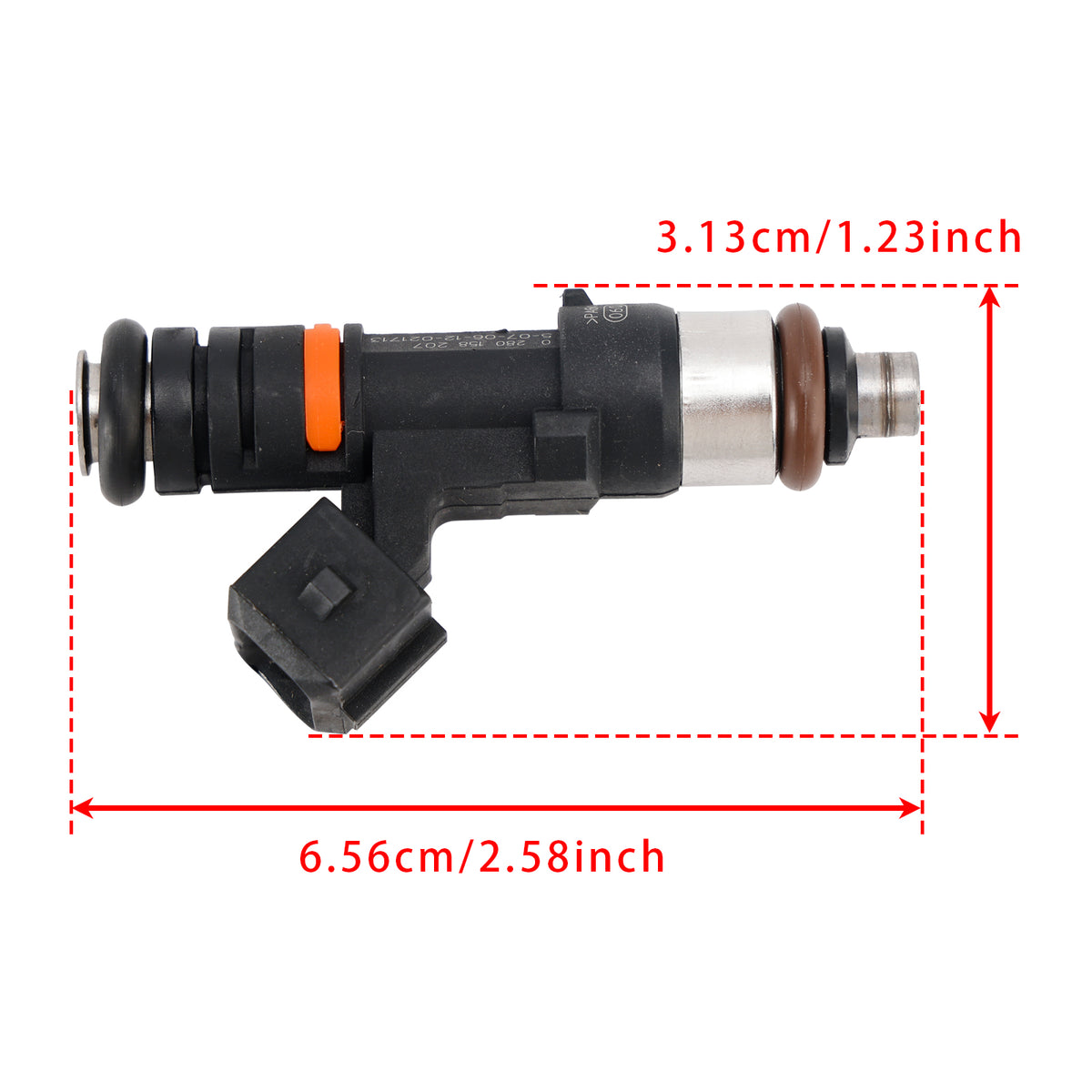 Ford Focus III Fiesta VI Mondeo IV 0280158207 1PCS Fuel Injector