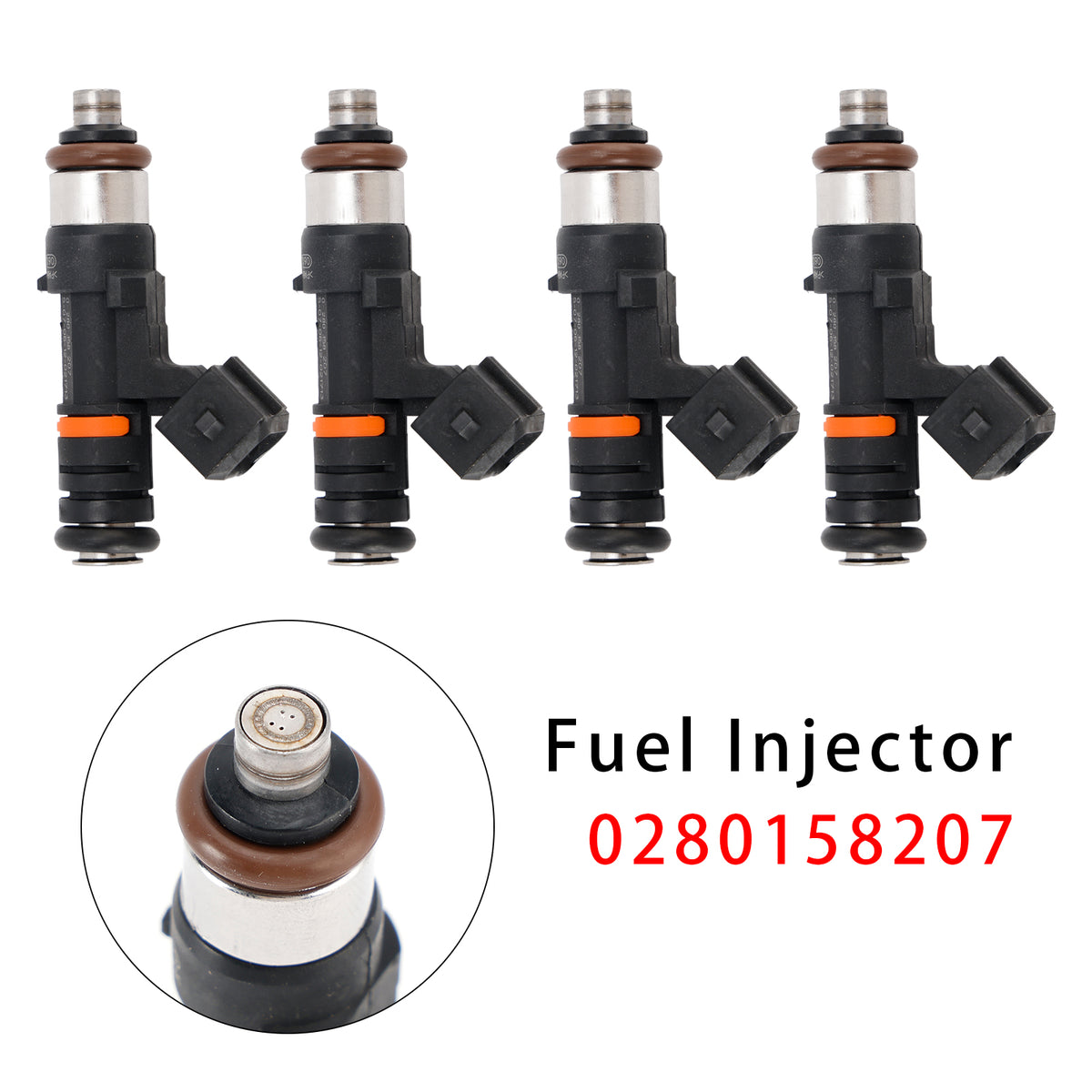Ford Focus III Fiesta VI Mondeo IV 0280158207 4PCS Fuel Injector