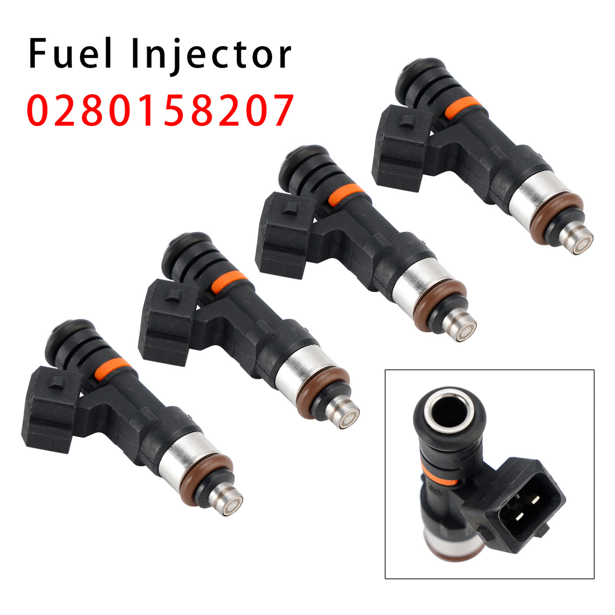 Ford Focus III Fiesta VI Mondeo IV 0280158207 4PCS Fuel Injector
