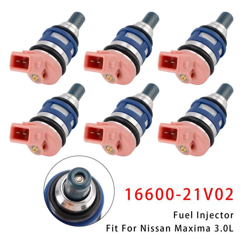 Nissan Maxima J30 Laurel 1988-1994 3.0 24V 16600-21V02 6PCS Fuel Injector