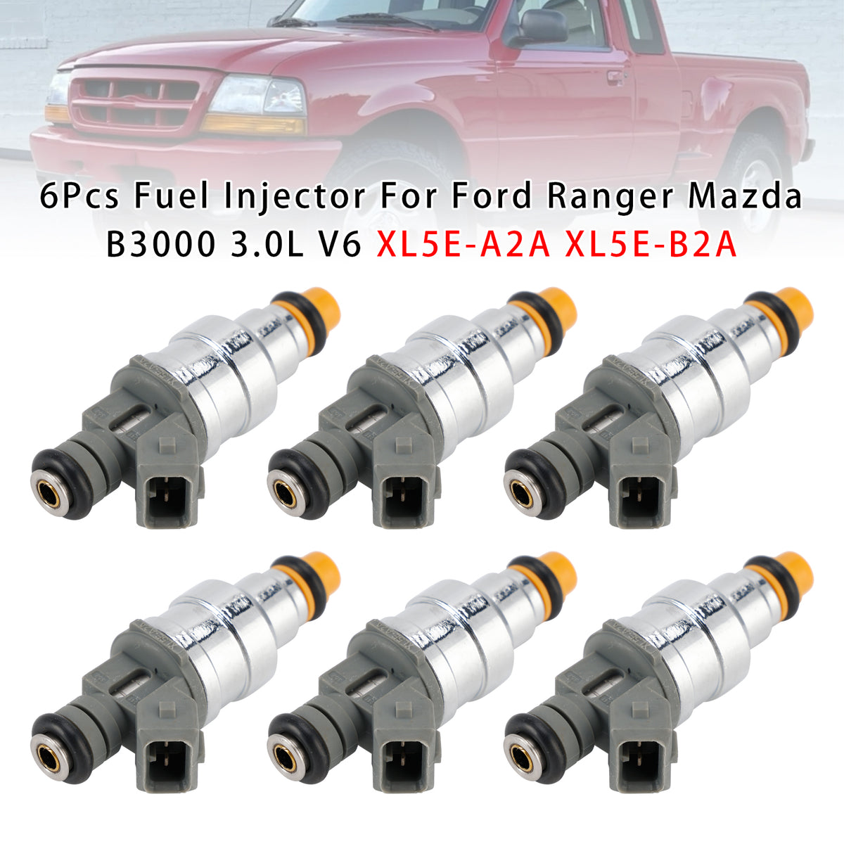 Ford Ranger Mazda B3000 3.0L V6 XL5E-A2A XL5E-B2A 6PCS Fuel Injector