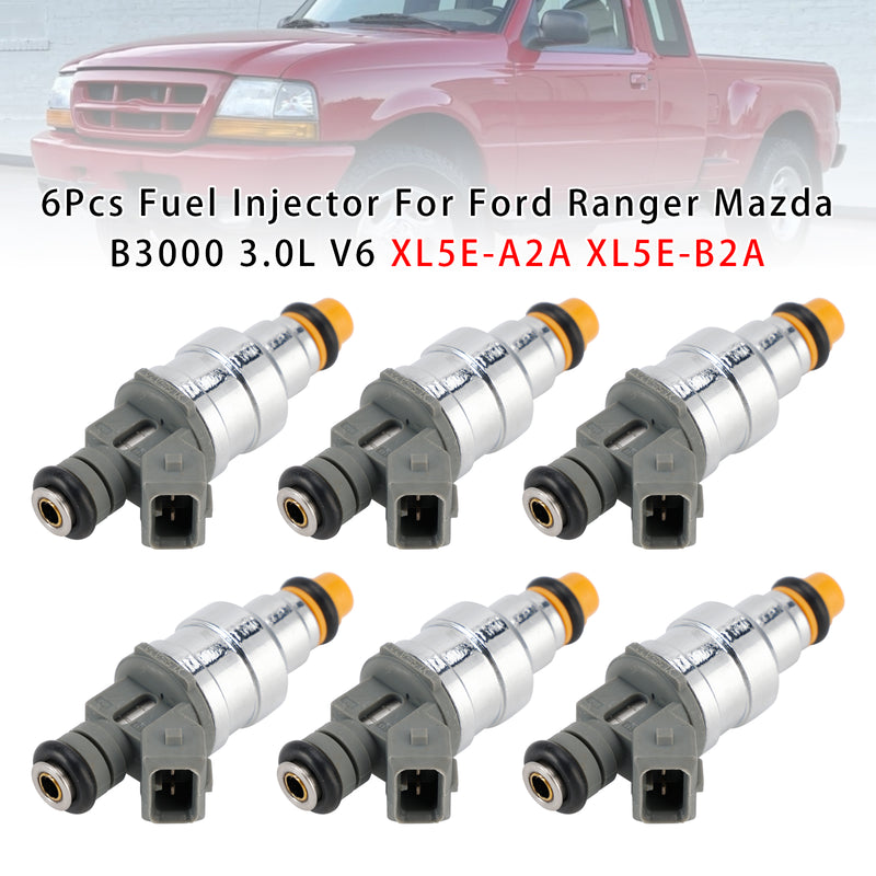 Ford Ranger Mazda B3000 3.0L V6 XL5E-A2A XL5E-B2A 6PCS Fuel Injector