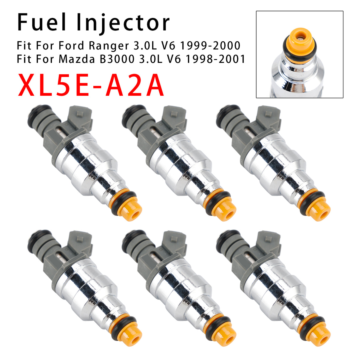 Ford Ranger Mazda B3000 3.0L V6 XL5E-A2A XL5E-B2A 6PCS Fuel Injector