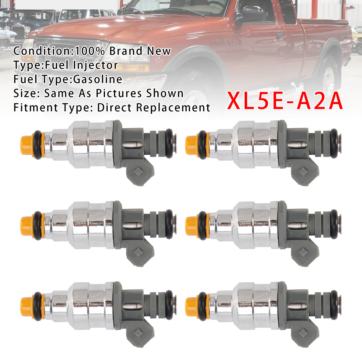 Ford Ranger Mazda B3000 3.0L V6 XL5E-A2A XL5E-B2A 6PCS Fuel Injector