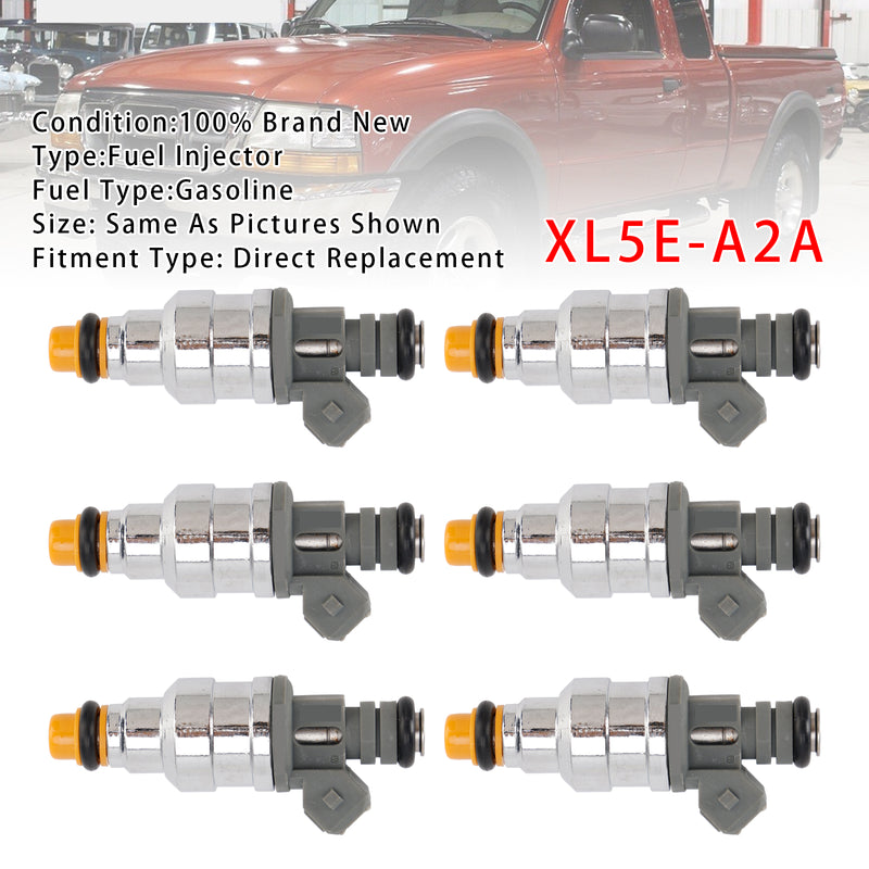 Ford Ranger Mazda B3000 3.0L V6 XL5E-A2A XL5E-B2A 6PCS Fuel Injector