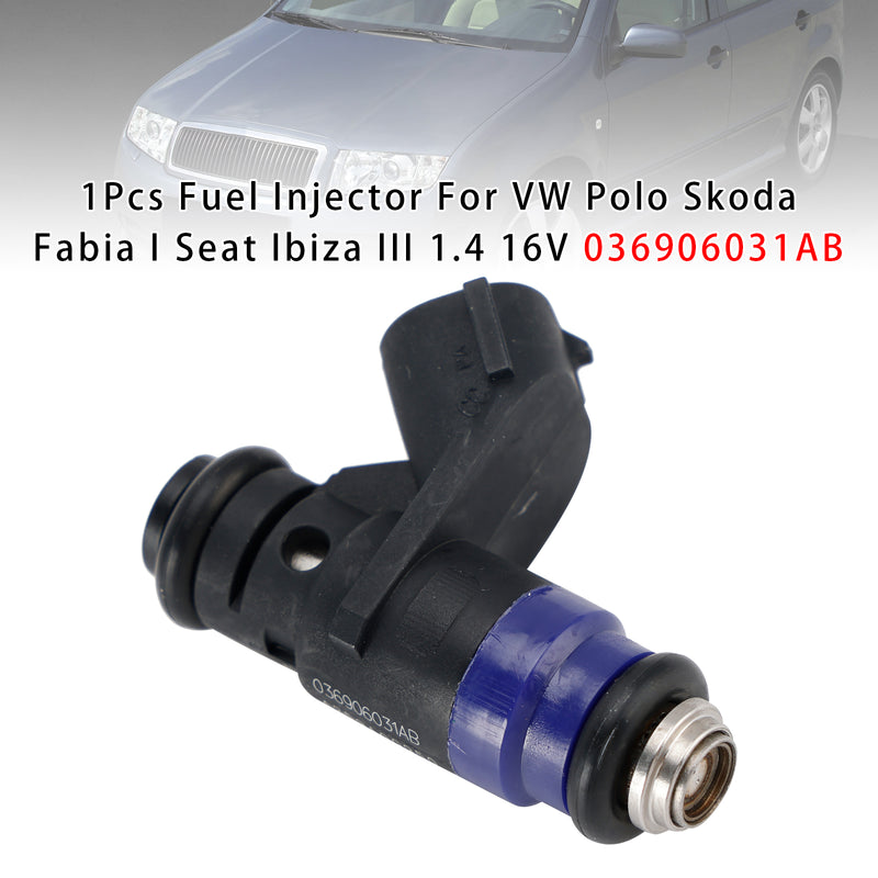 VW Polo Skoda Fabia I Seat Ibiza III 1.4 16V 036906031AB 1PCS Fuel Injector