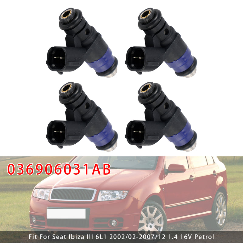 VW Polo Skoda Fabia I Seat Ibiza III 1.4 16V 036906031AB 4PCS Fuel Injector