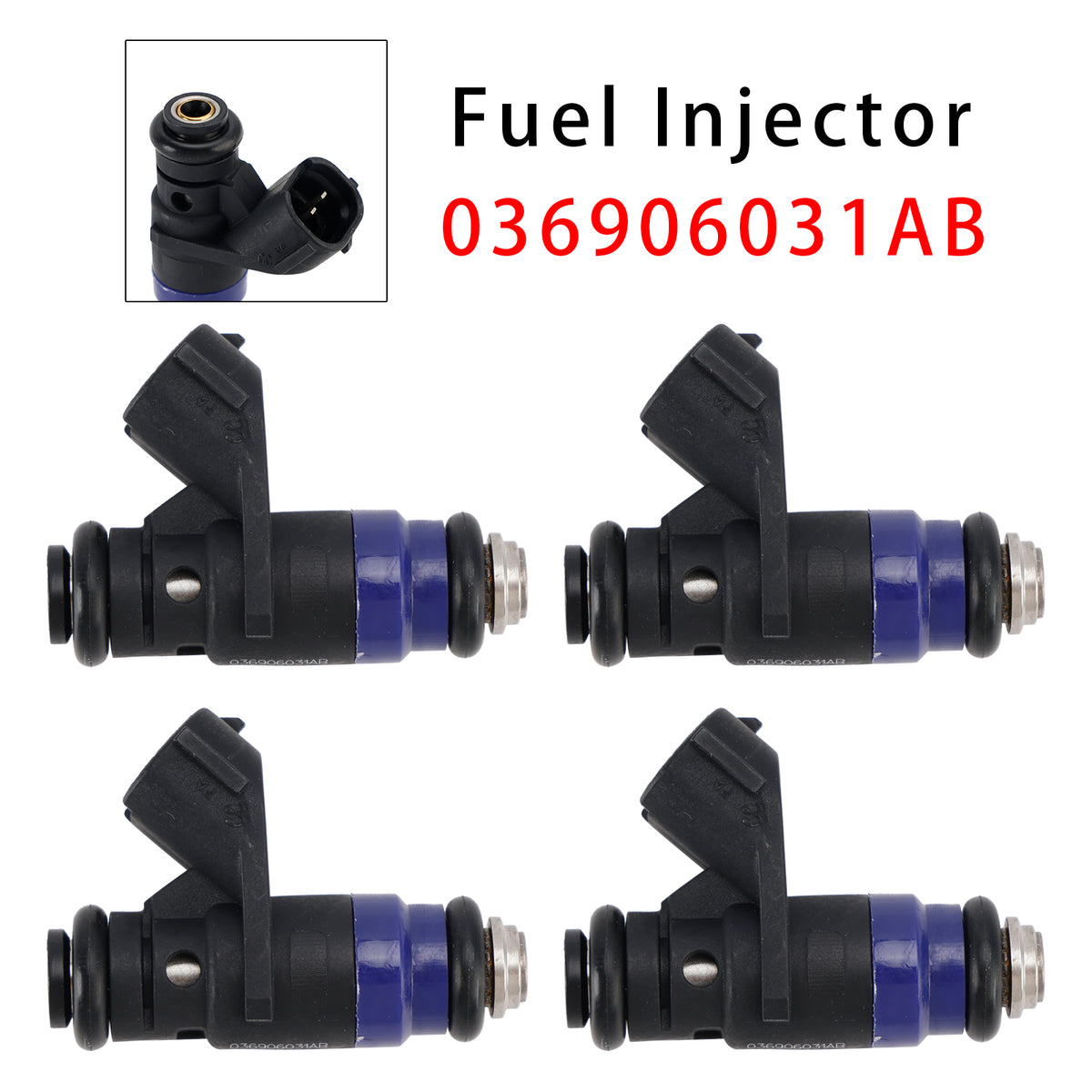 VW Polo Skoda Fabia I Seat Ibiza III 1.4 16V 036906031AB 4PCS Fuel Injector