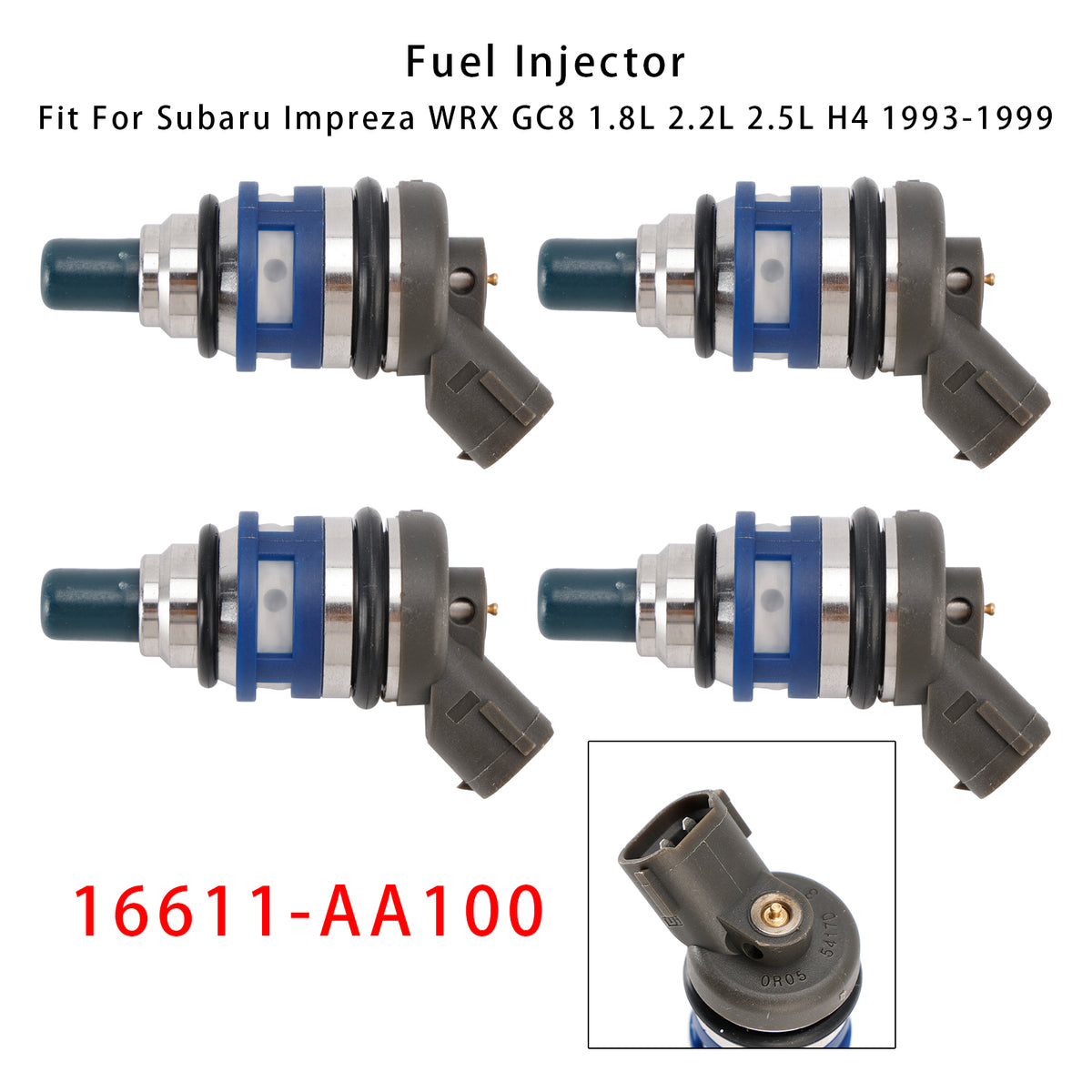 Subaru Impreza WRX GC8 1993-1999 16611-AA100 4PCS Fuel Injector