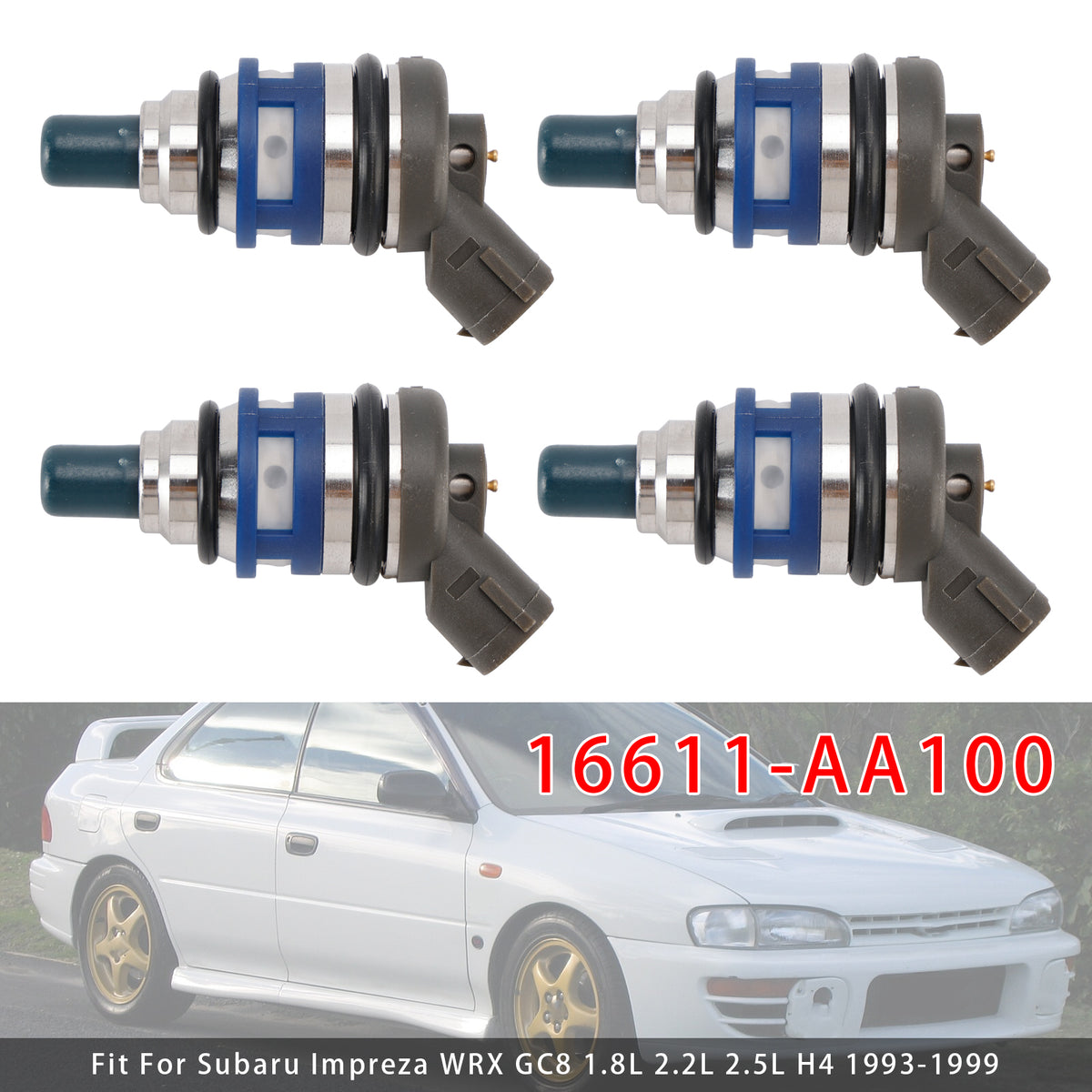 Subaru Impreza WRX GC8 1993-1999 16611-AA100 4PCS Fuel Injector