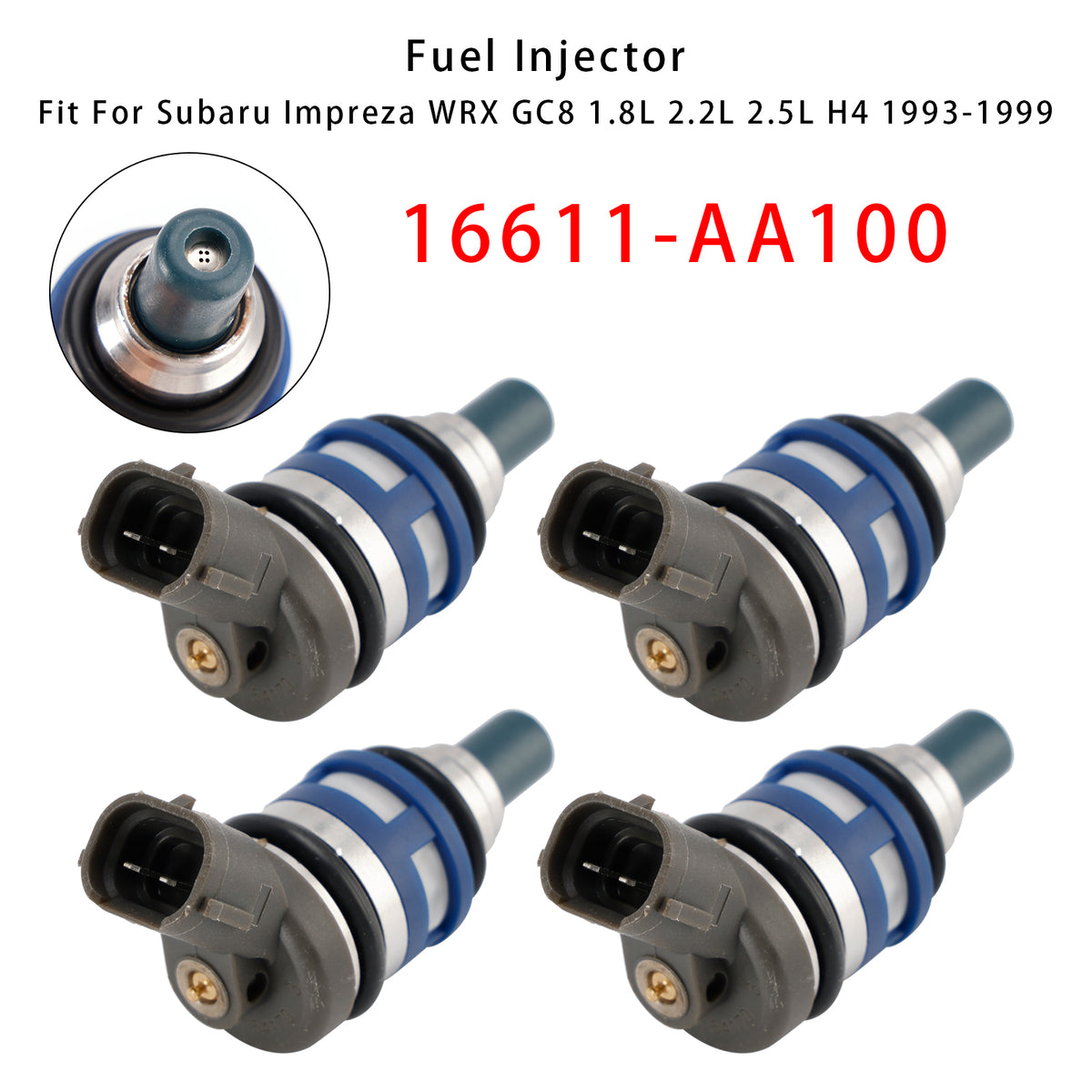 Subaru Impreza WRX GC8 1993-1999 16611-AA100 4PCS Fuel Injector