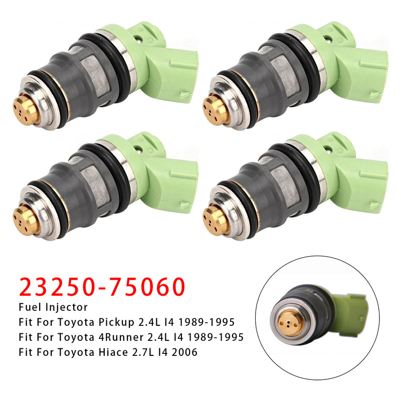 Toyota Pickup 4Runner Hiace 2.4L 1989-1995 23250-75060 4PCS Fuel Injector