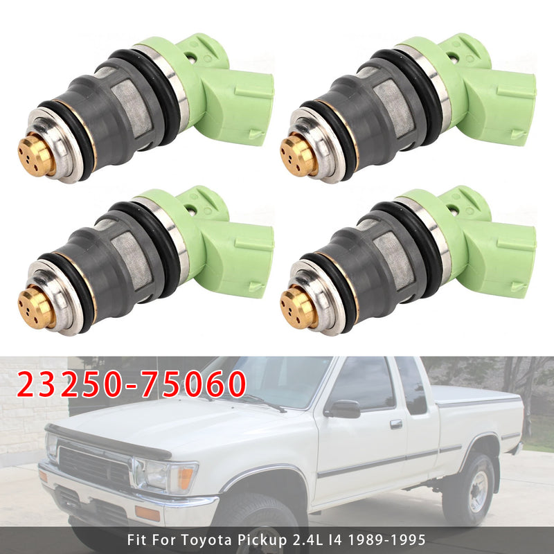 Toyota Pickup 4Runner Hiace 2.4L 1989-1995 23250-75060 4PCS Fuel Injector