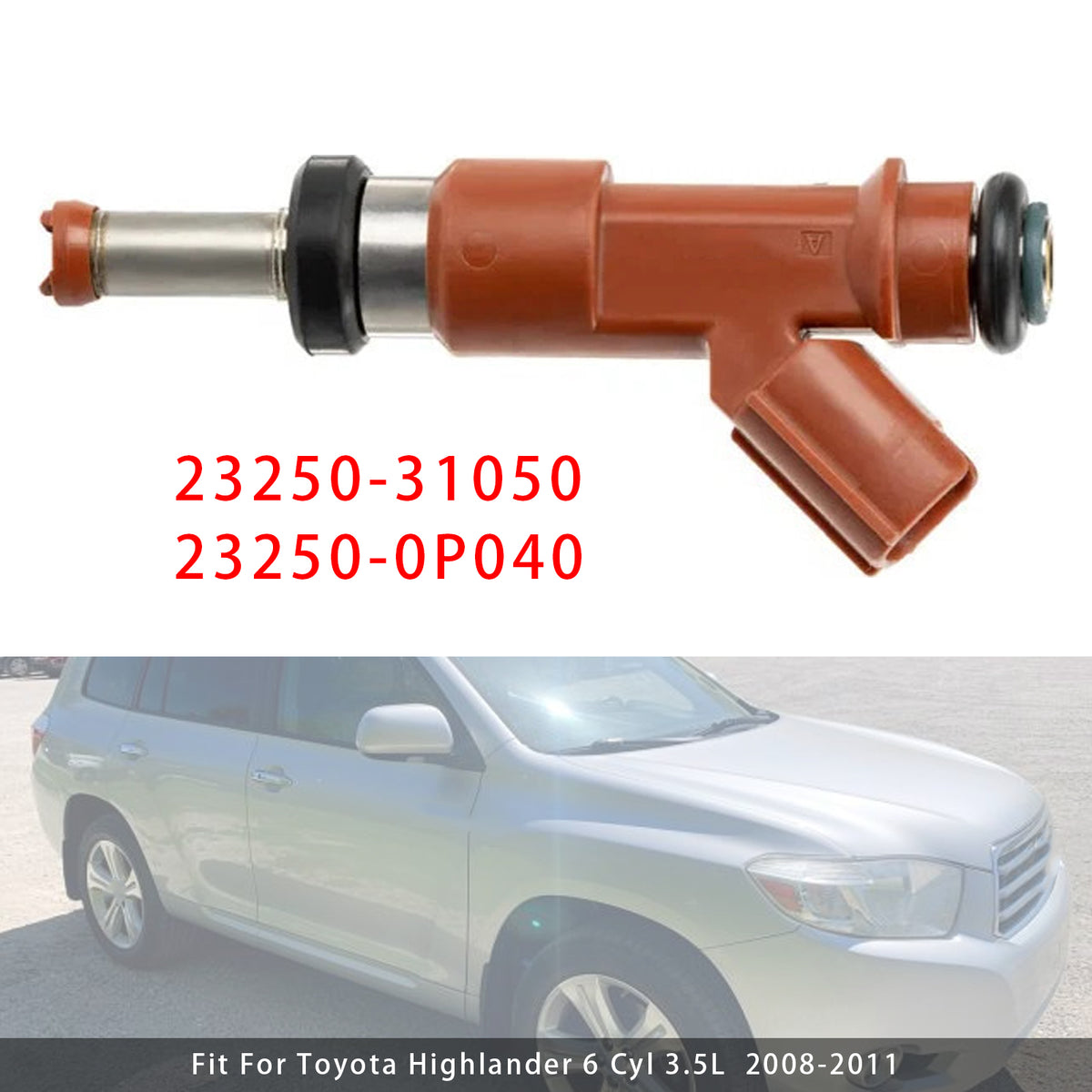 Toyota Camry Sienna Lexus RX350 3.5L V6 2007-2015 23250-31050 1PCS Fuel Injector