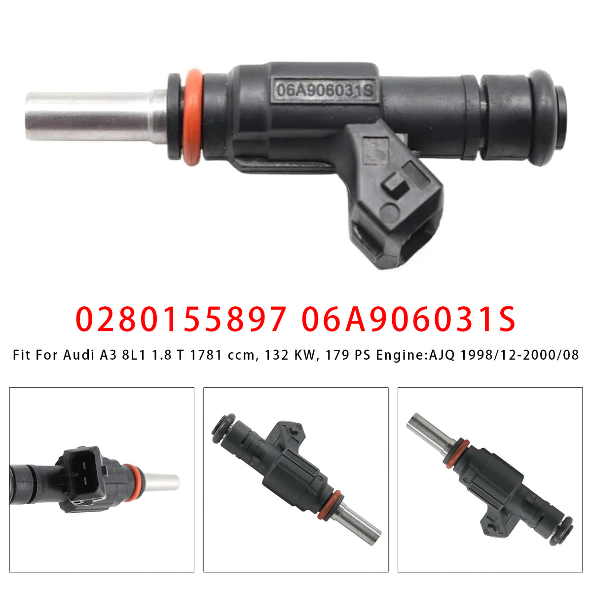 VW Golf IV Audi TT A3 Seat 1.8T 0280155897 06A906031S 1PCS Fuel Injector