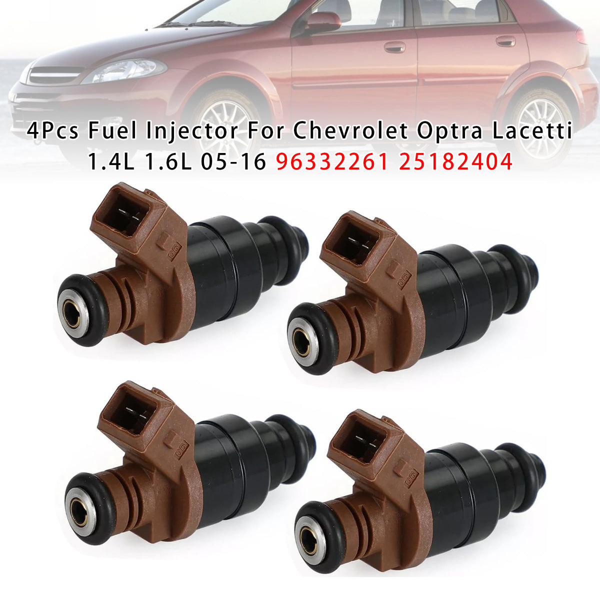 Chevrolet Optra Lacetti 1.4L 1.6L 2005-2016 96332261 25182404 4PCS Fuel Injector