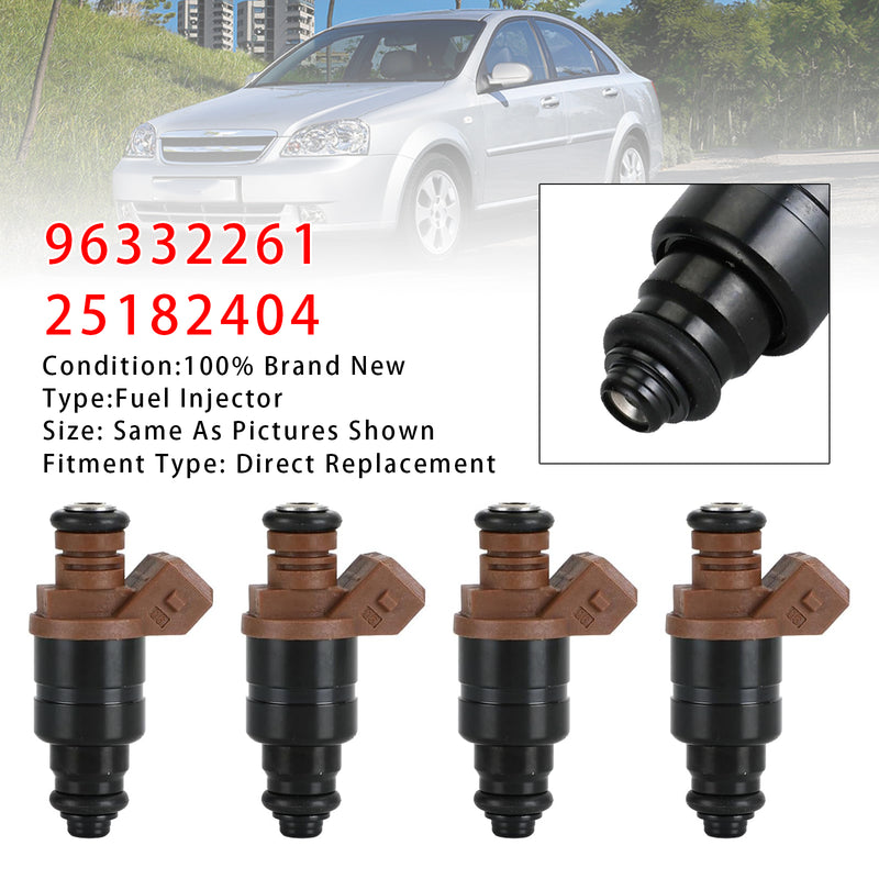 Chevrolet Optra Lacetti 1.4L 1.6L 2005-2016 96332261 25182404 4PCS Fuel Injector