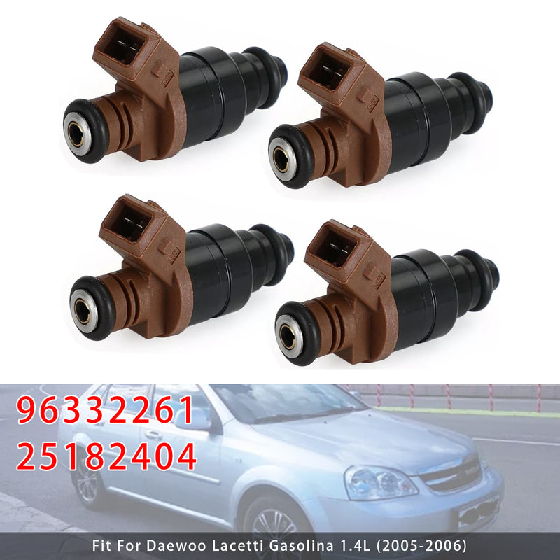 Chevrolet Optra Lacetti 1.4L 1.6L 2005-2016 96332261 25182404 4PCS Fuel Injector
