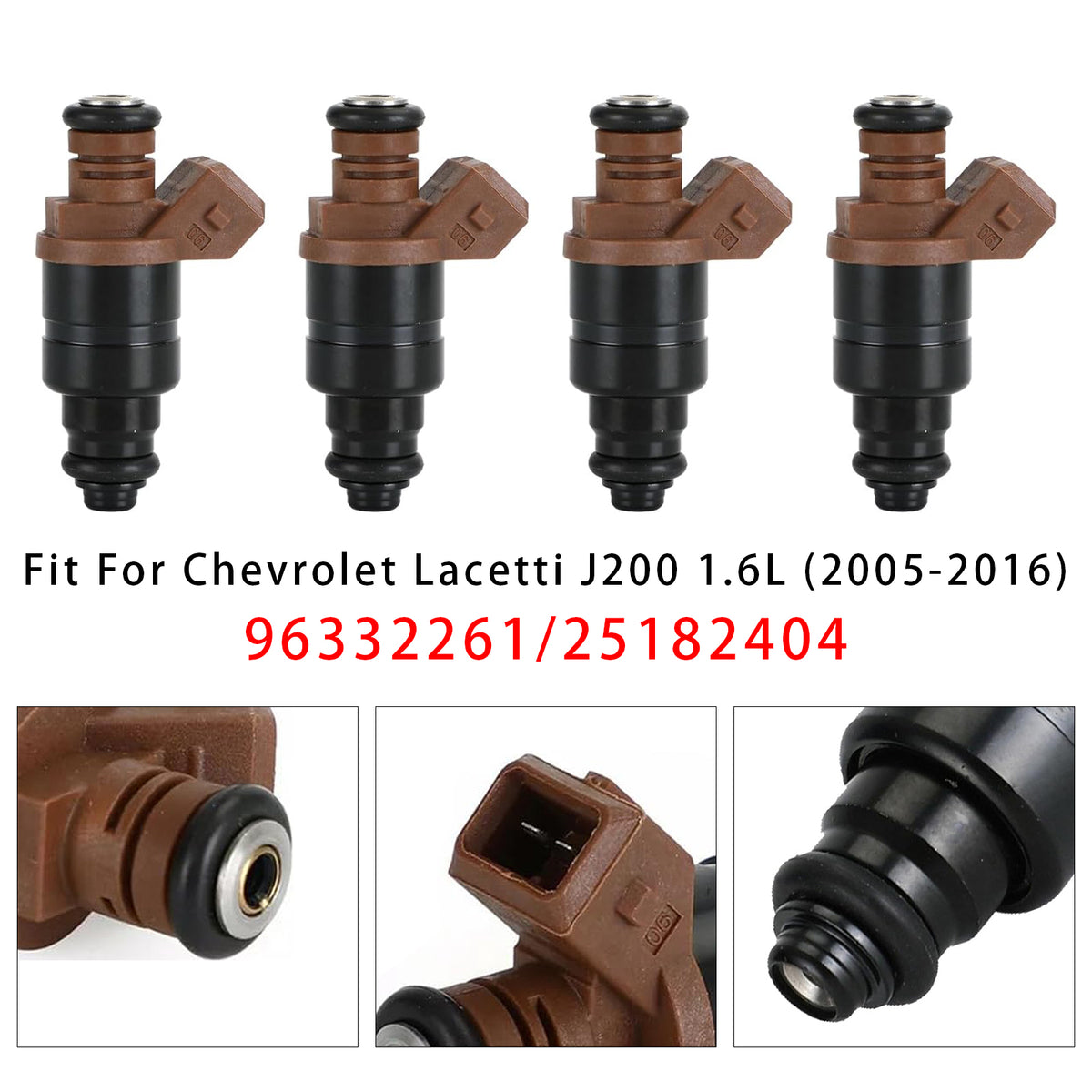 Chevrolet Optra Lacetti 1.4L 1.6L 2005-2016 96332261 25182404 4PCS Fuel Injector