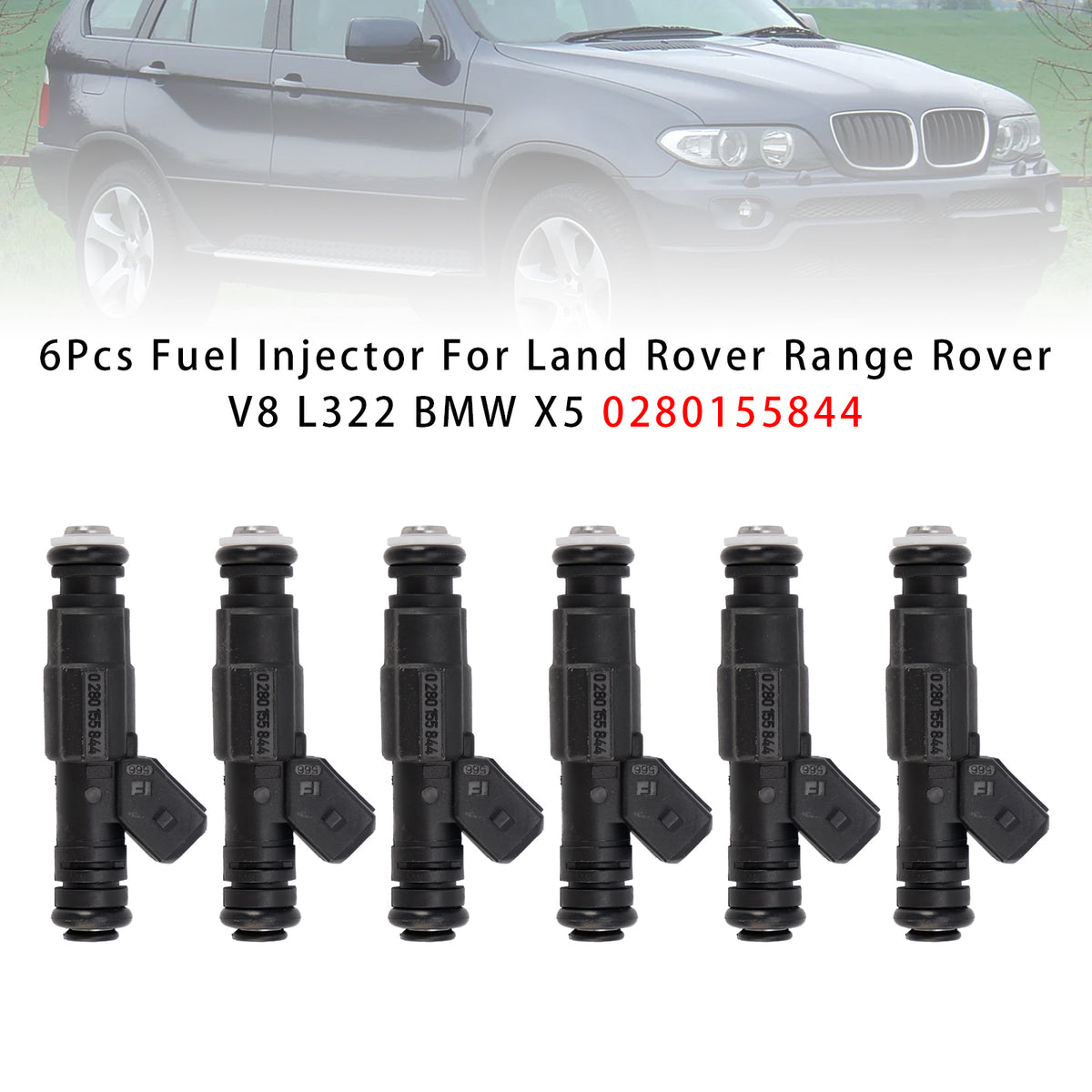 Ford Falcon AU 4.0L Jeep Cherokee Commander 0280155844 6PCS Fuel Injector