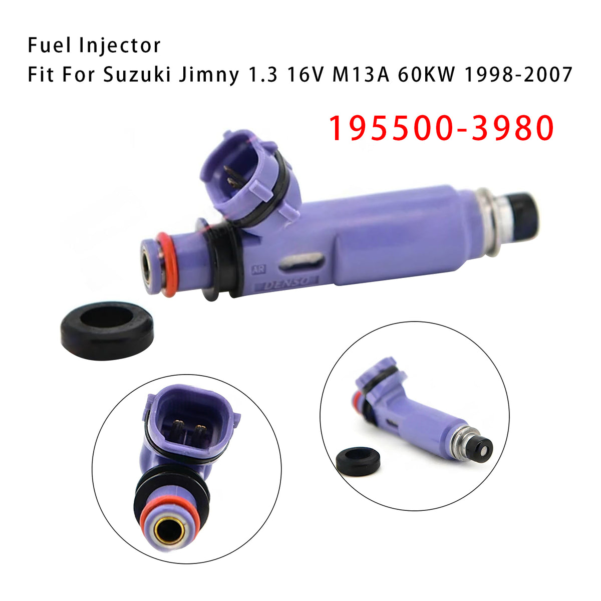 Suzuki Jimny 1998-2007 1.3 16V M13A 195500-3980 1PCS Fuel Injector