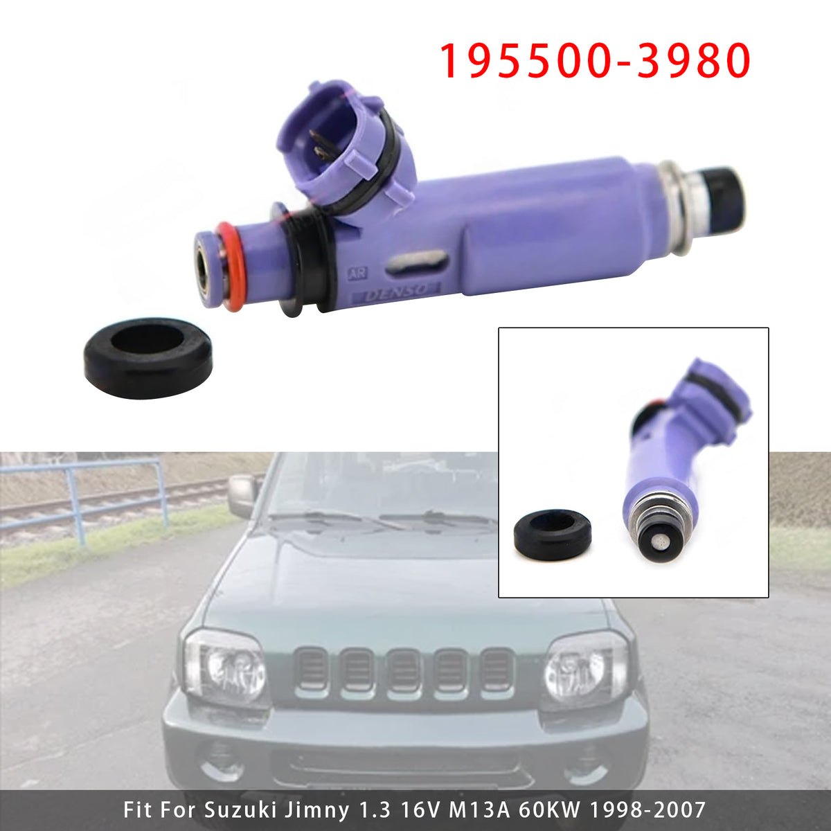 Suzuki Jimny 1998-2007 1.3 16V M13A 195500-3980 1PCS Fuel Injector