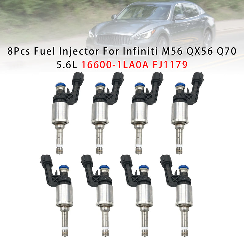 Infiniti M56 QX56 Q70 5.6L 16600-1LA0A FJ1179 8PCS Fuel Injector