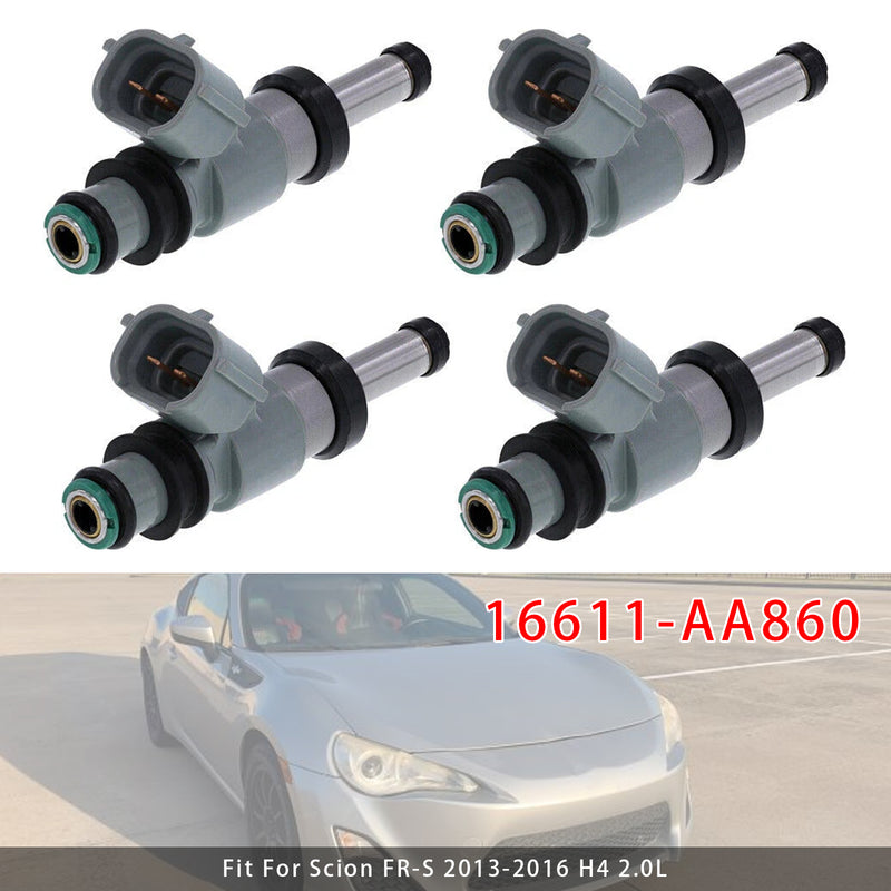 Subaru BRZ Scion FR-S Toyota 86 2.0L 2013-2020 16611-AA860 4PCS Fuel Injector