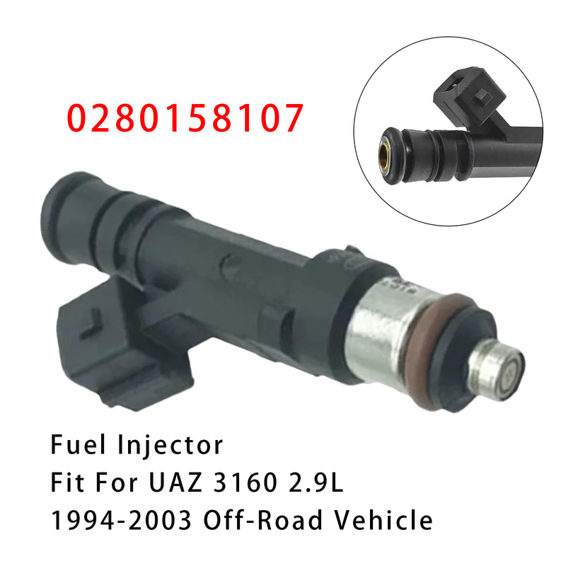 UAZ 3160 2.9L 1994-2003 0280158107 1PCS Fuel Injector