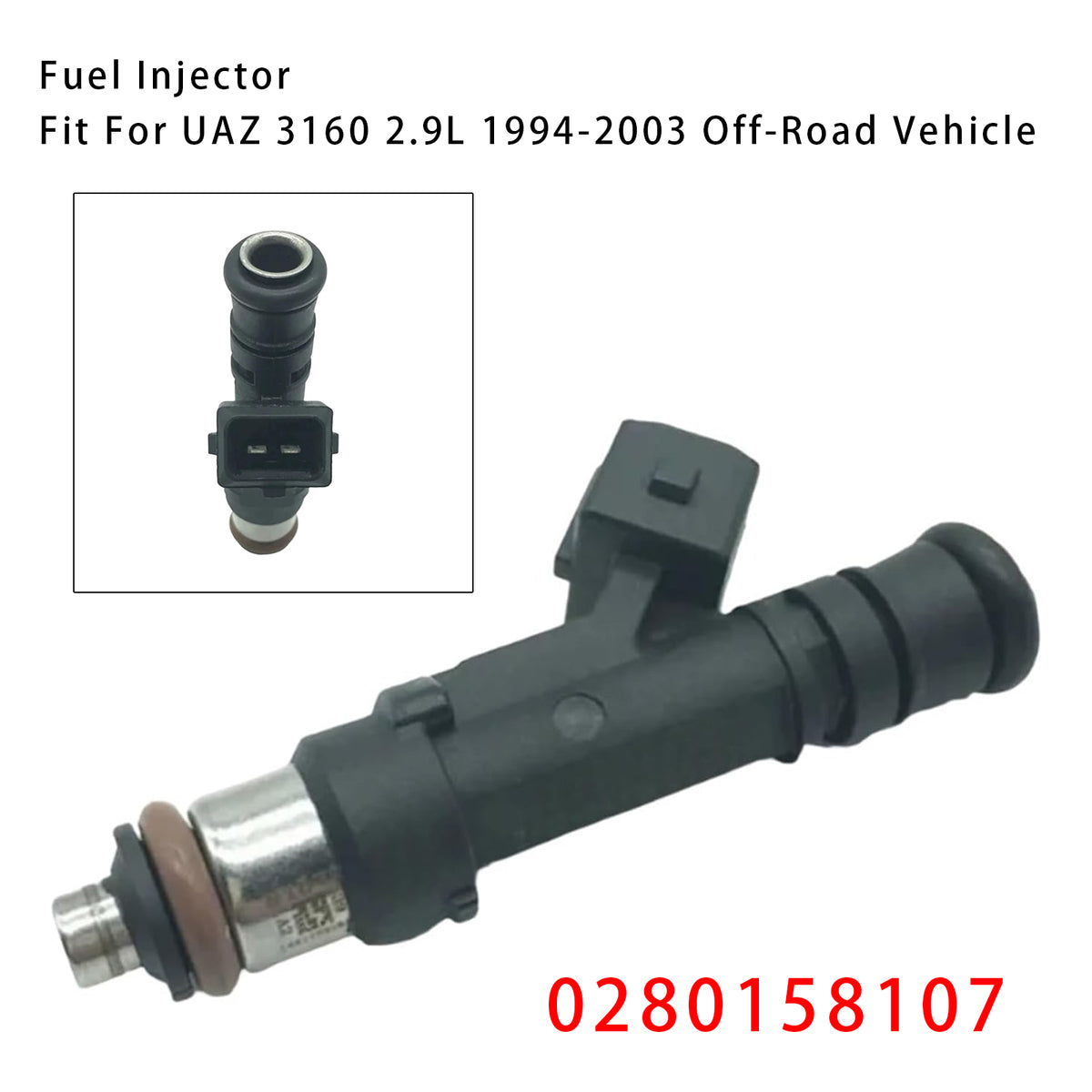 UAZ 3160 2.9L 1994-2003 0280158107 1PCS Fuel Injector
