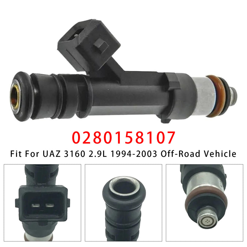 UAZ 3160 2.9L 1994-2003 0280158107 1PCS Fuel Injector