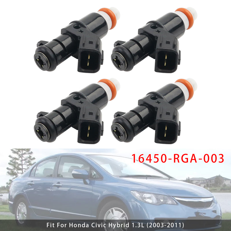 Honda Civic Hybrid 1.3L 1.5L Insight Hybrid 16450-RGA-003 4PCS Fuel Injector