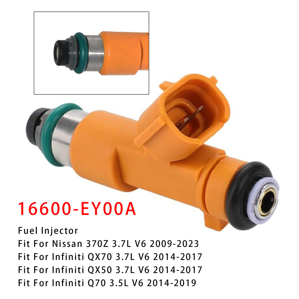 Infiniti G37 Q60 QX70 FX37 Nissan 370Z 3.7L 16600-EY00A 1PCS Fuel Injector