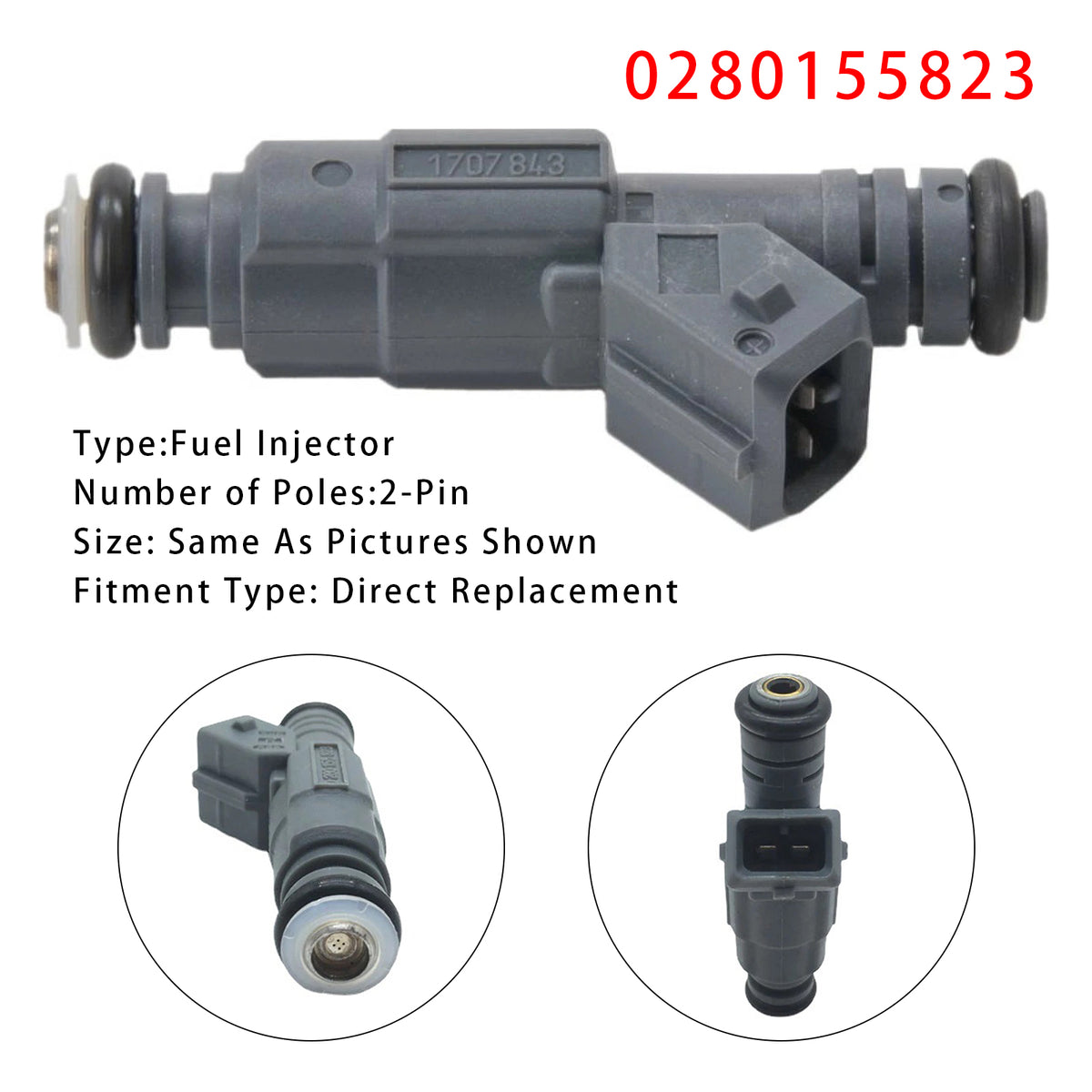 BMW X5 E39 E38 E53 Land Rover Range Rover MK3 0280155823 1PCS Fuel Injector