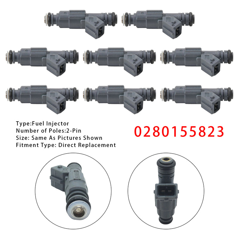 BMW X5 E39 E38 E53 Land Rover Range Rover MK3 0280155823 8PCS Fuel Injector