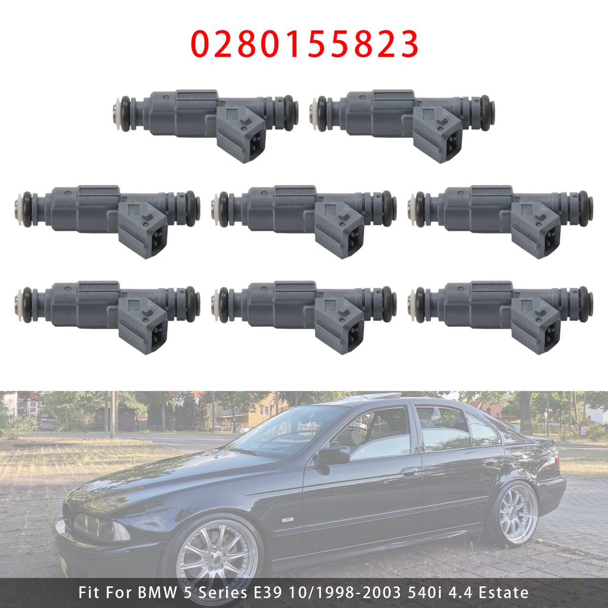 BMW X5 E39 E38 E53 Land Rover Range Rover MK3 0280155823 8PCS Fuel Injector