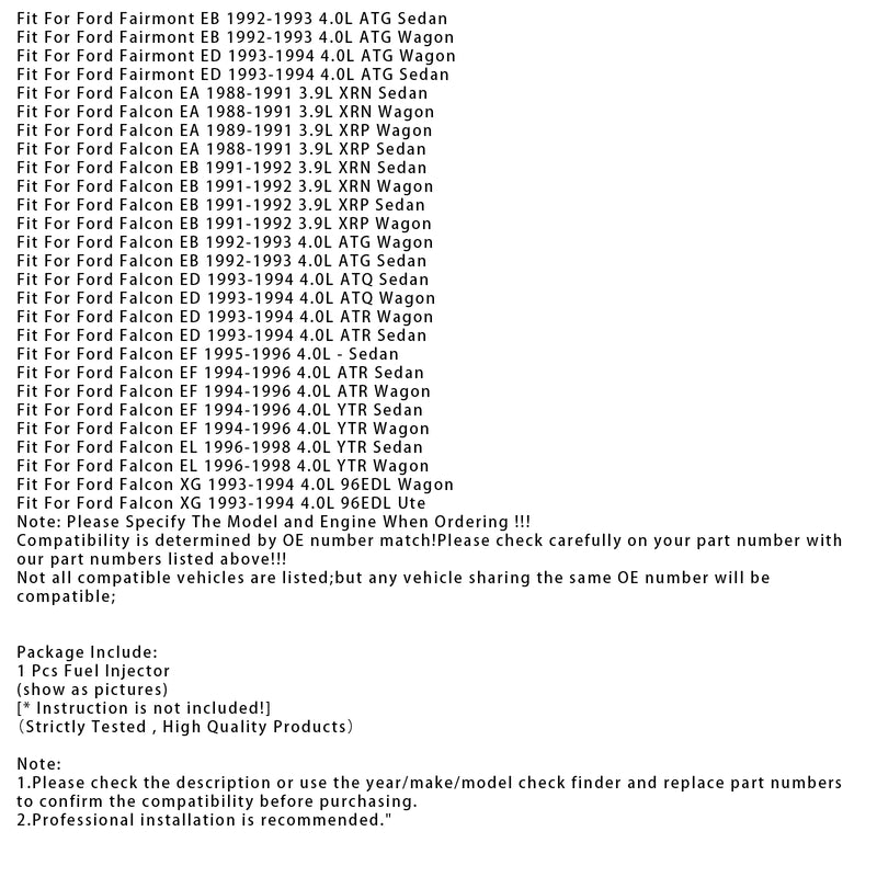 Holden Commodore VS Statesman Ford Falcon EL 0280150790 1PCS Fuel Injector