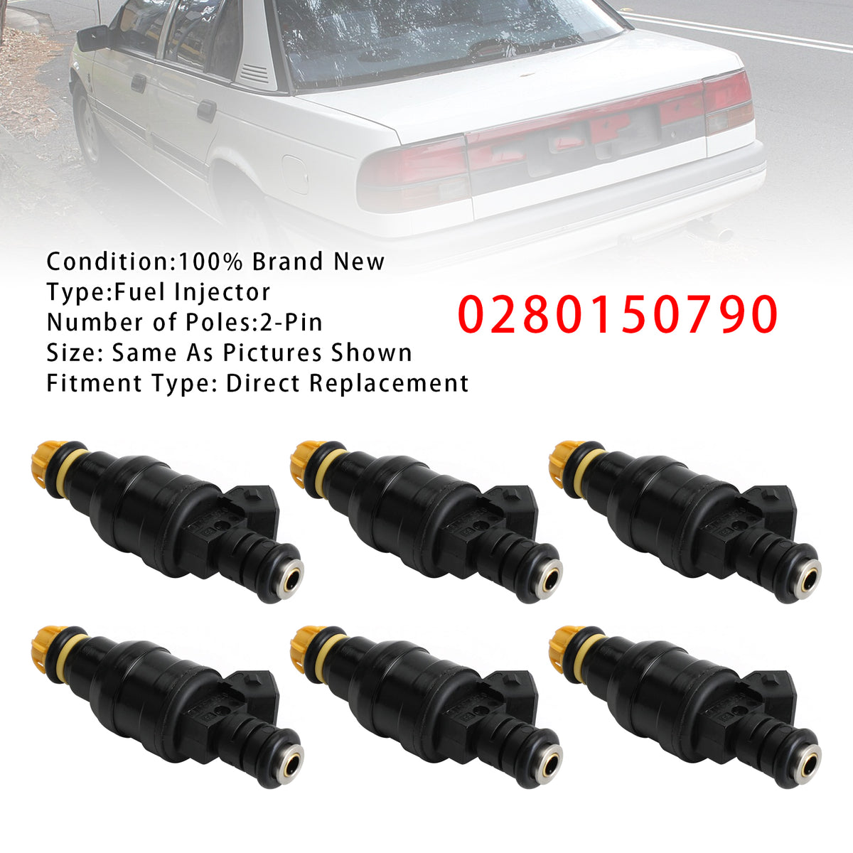 Holden Commodore VS Statesman Ford Falcon EL 0280150790 6PCS Fuel Injector