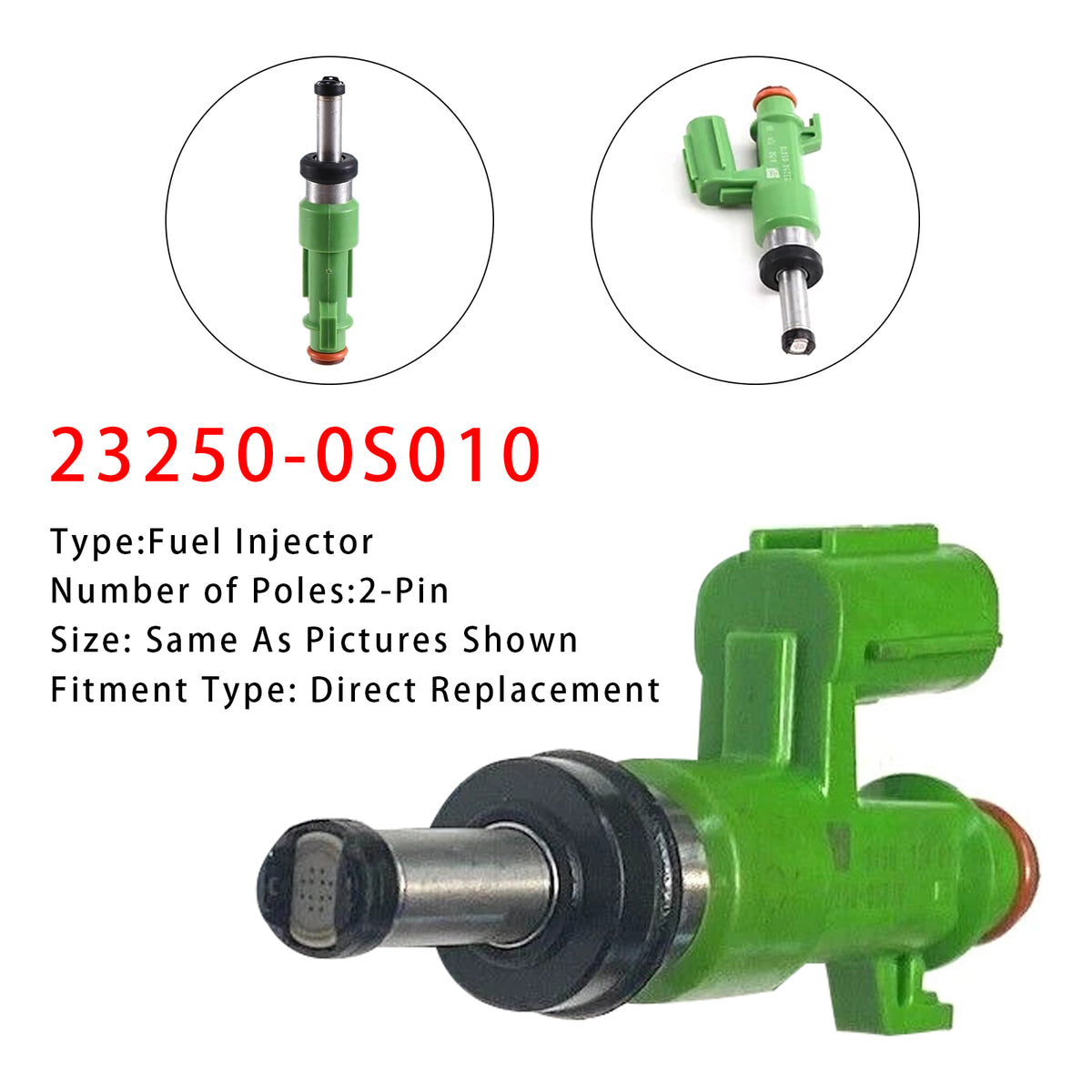 Toyota Tundra 5.7L V8 2007 23250-0S010 1PCS Fuel Injector