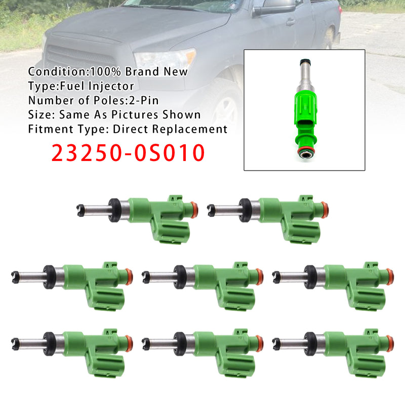 Toyota Tundra 5.7L V8 2007 23250-0S010 8PCS Fuel Injector