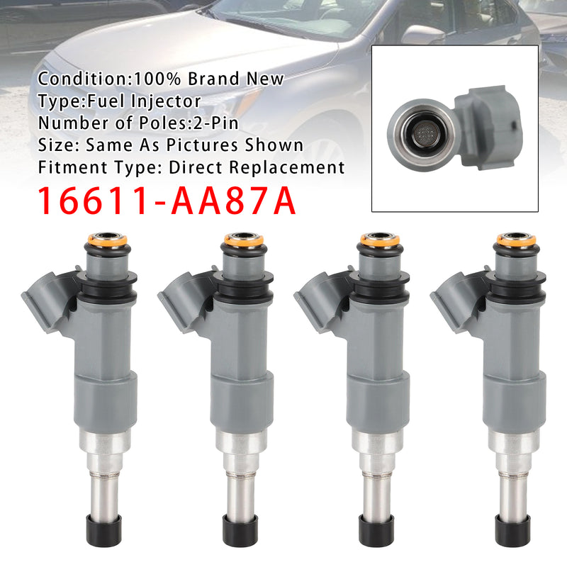 Subaru Legacy Outback 2.5L H4 2015-2017 16611-AA87A 4PCS Fuel Injector