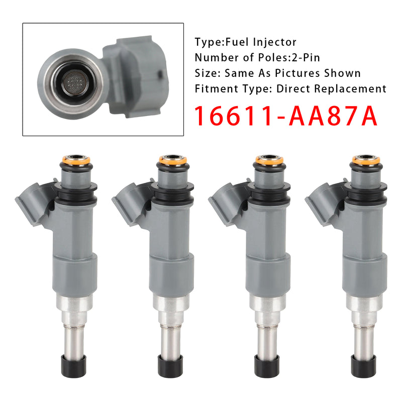 Subaru Legacy Outback 2.5L H4 2015-2017 16611-AA87A 4PCS Fuel Injector