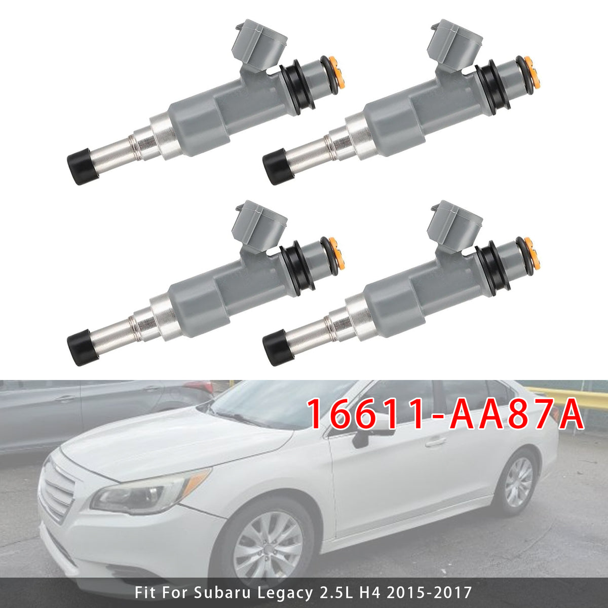 Subaru Legacy Outback 2.5L H4 2015-2017 16611-AA87A 4PCS Fuel Injector