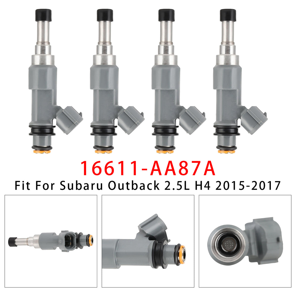 Subaru Legacy Outback 2.5L H4 2015-2017 16611-AA87A 4PCS Fuel Injector