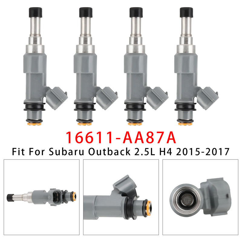 Subaru Legacy Outback 2.5L H4 2015-2017 16611-AA87A 4PCS Fuel Injector