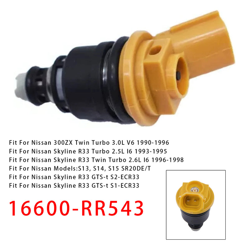 Nissan Silvia SR20DET S13 14 15 Skyline R33 16600-RR543 1PCS Fuel Injector